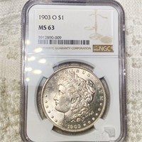 1903-O Morgan Silver Dollar NGC - MS63