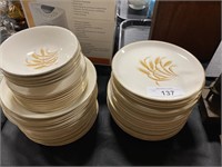 Golden wheat plates.