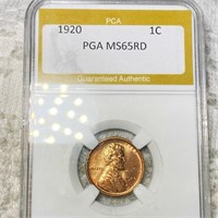 1920 Lincoln Wheat Penny PGA - MS 65 RD