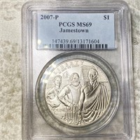 2007-P Jamestown Silver Dollar PCGS - MS69