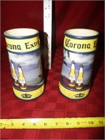 2 Vintage Corona Extra Collector Steins w/COA's