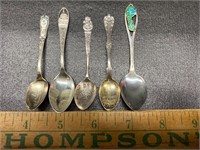 5 sterling spoons 27.15 grams