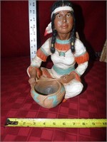 Vintage Universal Statuary Co. Indian Girl w/Baby