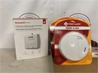 Smoke detector and thermostat