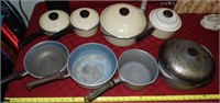 13 Pc. Vintage Cast Aluminum Pots w/Tops