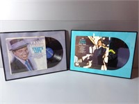 Framed Tom Jones & Frank Sinatra Albums