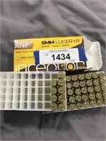 RNP 9MM LUGER, 65 GR, 50 RDS, PARTIAL BOX OF 9 RDS