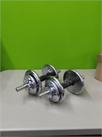 Steel Dumbbell Set   each has 15lbs weight