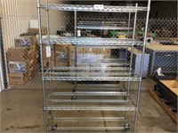 5 Shelf Steel Rolling Rack