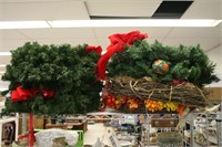 Lot of Grapevine & Christmas Wreaths