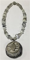 Designer Pendant Necklace With Crystal Beads