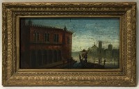 Oil On Wood Panel, Venice Scene