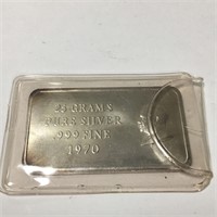 25 Grams Pure Silver .999 Fine Bar