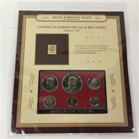 1973 Proof Set San Francisco Mint & Historic Stamp