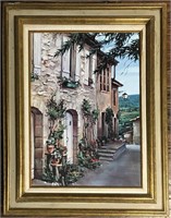 Roger Duval Print On Canvas, Village Near Avignon