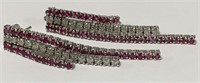 18k White Gold, Diamond And Pink Sapphire Earrings