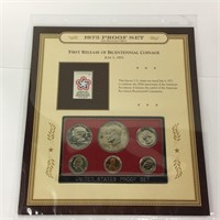 1975 Proof Set San Francisco Mint & Historic Stamp
