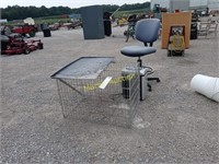 vortex shredder, chair, and cage
