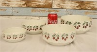 Set of 4 1900s Czechoslavakian Nesting Bowls As Is