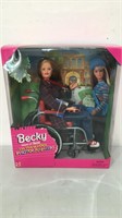 1998 Becky the school photographer doll.  New in
