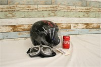 DOT Verified XL Helmet w/ Shield & Goggles