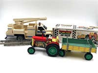 Fire Dept. Truck & Zetor Tractor w/ Wagon Lot