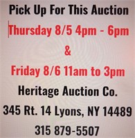 ** Pick Up For This Auction **
