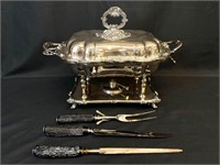Crown Silver Co. Silverplate Warming Tray