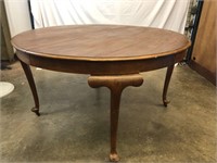 Wooden Circular Table with Leaves