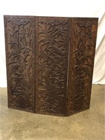 Wooden Divider with Intricate Carvings