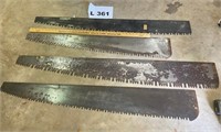Vintage metal saw blades 4 +/- LARGE