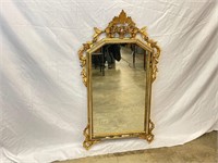 Hanging Mirror with Gold Frame