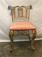 Regency Style Chair with Pink Cushion