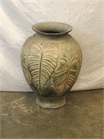 Large Vase with Leaf Design