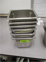 (6) Stainless Steel Steam/Cold Table Pans