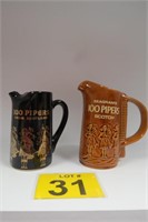 Seagram's 100 Pipers Scotch Pitchers