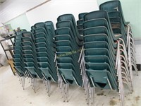 (106) Plastic & Metal Student Chairs