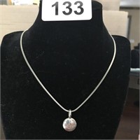 24" 925 NECKLACE WITH BELIEVE CHARM