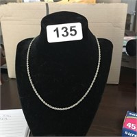 24" STERLING  ROPE CHAIN NECKLACE