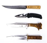 Knife (4) Large Hunting Style Knives