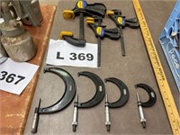 Clamps and Micrometer set 4 +/-