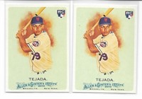 Lot of 2 Ruben Tejada Rookie cards
