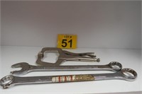 Larger Size Wrenches 1 1/8 1 3/8 & Deep Pliers