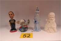 Wease Bobble Head, Wizard Candle, Elephant Decan.