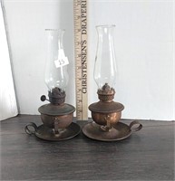 Pair of Small Oil Lamps