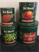 Group of vintage del Monte tins