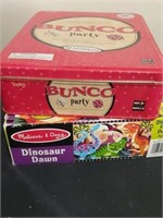 Bunco party and dinosaur Dawn puzzle