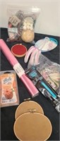 Group of crafty items, blind blind cleaner, wax