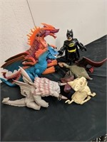 Group of large dragon toys, Etc
