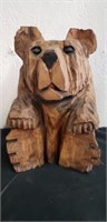 12.5" carved wood bear